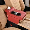 2025 Nuevo Modelo Caja Reposabrazos Central para Coche Alza Almohadilla Cubierta Protectora Portavasos Doble Caja de Pañuelos para Coche de Cuero de Gama Alta