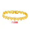 8N transfronteiriço popular areia ouro amor relógio fivela cadeia moda banhado a ouro real casal imitação de ouro pulseira de presente