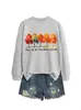 El otoño es mi color favorito sudadera versátil holgada para mujer comercio exterior transfronterizo Amazon al por mayor
