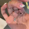 Colar de borboleta esmaltada de seda antiga all-match outono e inverno feminino não desbota luxo leve nicho corrente de clavícula de alta qualidade