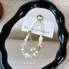 Éxito en los exámenes, aprueba siempre, colgante de cubo de aleación, cadena para teléfono de perlas, adorno de llavero con cuentas de cristal iridiscente