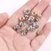 Cuentas de Silicona Planas con Agujero Pasante, Cuentas de Cobre, Hebilla Antideslizante, Accesorios Hechos a Mano para Collares, Pulseras y Bisutería, Cuentas Espaciadoras