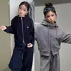 Conjunto de Sudadera de Forro Polar para Niñas Otoño e Invierno, Nuevo Conjunto de Dos Piezas con Sudadera con Capucha y Pantalones Largos para Niños, Elegante y Moderno para Niñas