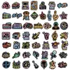 50 Pegatinas de Graffiti Musical Neon Transfronterizas para Guitarra, Casco, Patineta, Taza de Agua, iPad, Decorativas Impermeables, Pegatinas DIY