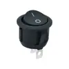 Interruptor de Balancim Cb Certificado em Forma de Barco Kcd1 Redondo Preto Sem Luz 2 Pinos 2 Velocidades Abertura 20mm