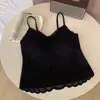 Sexy camisola de encaje estilo francés con escote en V y copas fijas incorporadas, lencería cómoda, adelgazante y favorecedora sin espalda para mujer