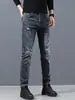 Ropa para Hombre Feng She / Jeans Rasgados de Otoño para Hombre Elásticos Ajuste Delgado Pierna Cónica Modernos Versátiles