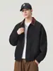 Chaqueta de Mezclilla Anyang para Hombre, Algodón Puro, Color de Contraste, Pana, Cuello Solapa, Abrigo Estilo Retro Americano Workwear 2026 Otoño/Invierno