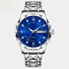 Reloj Suizo Genuino para Hombre Deportivo Manecillas Luminosas Correa de Acero No Mecánico Reloj de Cuarzo Venta al por Mayor de Fábrica