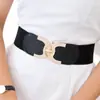 016021 Otoño e Invierno Estilo Coreano Moderno Versátil Para Mujer Cinturón Ancho Decorativo Cintura Elástica Cinturón de Cuero Para Mujer Cinturón Rojo