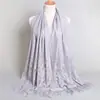 Chal Bufanda Larga de Encaje Malasio con Diseño Calado de Encaje y Borlas, Chal de Encaje Estilo Étnico para Mujer