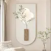 Pintura Decorativa de Entrada Color Crema con Motivo de Ciervo, Estilo Lujo Ligero, Obra de Arte Tridimensional de Arenisca, Lámpara de Pared Ambiental