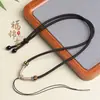 Cordón para Colgante de Joyería Estilo Nuevo, Jade, Cera de Abejas, Colgante de Jade Hetian, Cordón Ajustable Dorado para Colgante, Tejido a Mano