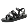 Sandalias Súper Suaves de Suela Gruesa para Mujer 2025 Verano Nuevo Estilo Punta Abierta Estilo Hada Celebridad de Internet Más Vendidas Planas Casuales Zapatos Romanos