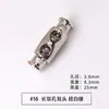 Hebilla de resorte de metal, hebilla de cuerda de doble orificio, hebilla de ajuste, hebilla de aleación redonda, accesorios, hebilla elástica de un solo orificio, hebilla de nariz de cerdo de mina