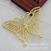 Hong Xing imitação Li Jingxun jóias de cobre 24k cor de ouro 51*38mm borboleta oco acessórios hairpin material B1595