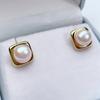 Aretes de Joyería para Mujer Aretes de Plata Esterlina Aretes de Perlas Elegantes Oro Accesorios de Alta Gama Venta al por Mayor