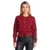 Conjunto de Otoño: Chaqueta Suéter Corta Estilo Chanel, Cárdigan Tejido, Combinada con Top de Punto Nuevo Otoño Temprano 2025