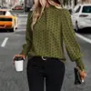 Ropa de Mujer Transfronteriza Europea y Americana 2026 Primavera y Otoño Nuevo Suéter Estampado Corto de Lunares Manga Larga