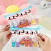 Estrella Fugaz Persona Pluma Fluorescente Alta Apariencia Marcador de Llaves Mini Portátil Set Papelería Lápices de Colores Lindos para Dibujar