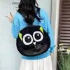 Nova Mochila Duas Dimensões Super Popular Bolsa de Dor Pequena Preta Fofa Menina Boneca Menina Suave Estudante Bolsa Multiuso