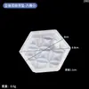Molde de silicone para pingente de gota de cristal com padrão tridimensional DIY, trevo de quatro folhas, etiqueta oval hexagonal