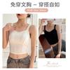 Moda beleza alça de costas alça de vestido alça de sutiã sutiã peito uso externo blusa à prova de caminhada roupa íntima esportiva feminina sexy peito envolto