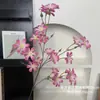 Flor artificial, haste única de orquídea roxa, para decoração de cena de casamento, arranjo de chão, arranjo floral, adereços florais decorativos, flores artificiais