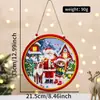 Decoración de letrero de madera navideño de Amazon transfronterizo, letrero redondo, colgante de madera de puerta de Papá Noel y muñeco de nieve