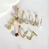 Em Estoque Amazon Aliexpress Mais Vendido Aço Inoxidável Argola de Umbigo Europeu e Americano Zircônia Piercing de Umbigo Piercing de Coração Joias