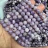 Pulseira de Cristal Rosa Ametista Natural 8mm Cristal Branco Várias Pedras Preciosas Cristal Pedra Bruta Pulseira Cinco Elementos Atacado
