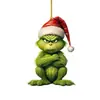 Adornos para coche temáticos del Grinch de dibujos animados transfronterizos, decoraciones para el árbol de Navidad y artículos de decoración para el hogar