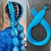 Peluca de Fibra Sintética de Exportación de una Pieza Cola de Caballo Morada Colorida Banda Elástica para el Cabello Atadura para el Cabello Cola de Caballo Colorida