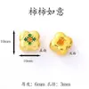 Accesorios estilo chino Chapados en oro Cuentas espaciadoras Pulsera hecha a mano para DIY Cadena para teléfono Color del Dios de la Riqueza Amarillo Colgante de la fortuna que conserva el color Agujero grande Venta al por mayor