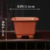 Yxch25 Pote Quadrado Pintado de Diâmetro Grande em Areia Roxa para Bonsai Exquisito Grande Criativo Especial para Suculentas com Tronco Antigo
