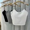 Nueva camisola para mujer, base interior, espalda descubierta, sin mangas, top corto con almohadilla en el pecho, pieza única, copa fija, top de tubo