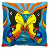 Funda de almohada de felpa corta de mariposa para el hogar transfronteriza, funda de almohada con estampado digital de gráfico de dibujos animados, cojín de almohada