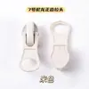 Puxadores de Zíper Coloridos de Nylon Retos com Trava Automática Nº 5 e Nº 7, Acessórios para Roupas e Malas, Cabeças de Zíper Metálicas Espessadas em Forma de Amêndoa