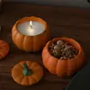 Molde para Taza de Velas de Yeso Transfronterizo Calabaza Redonda Frasco Pequeño Caja de Almacenamiento Adorno Molde para Taza de Velas de Aromaterapia Venta al por Mayor