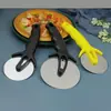 Cortador de Pizza con Cubierta Protectora, Rebanador de Pastel de Acero Inoxidable, Herramienta para Hornear, Pala para Pizza de Rueda Única, Venta Caliente Transfronteriza