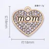 Estilo Coreano Luxo Leve Pingente Coração de Diamante Acessórios DIY Liga com Gotejamento de Óleo Pingente Único Joia Colar Pulseira Brincos Atacado