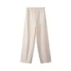 Calça Reta com Cintura Elástica Nova Outono/Inverno 2026 para Mulheres, Elegante Estilo de Trabalho, Calça Casual com Caimento, Calça Longa Solta Emagrecedora