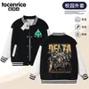 Chaqueta de béisbol Delta Force para niños, estilo primavera y otoño, chaqueta de bloques de color para niños mayores, top con temática de juego