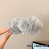 Pinza de plátano plisada de malla con purpurina fina, estilo súper de hada, nuevo clip para el pelo 2026, clip para coleta esponjosa, pinza para el pelo de media coleta, accesorio para el pelo