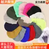 Gorro Fluorescente de Doble Capa de Color Sólido con Logo Bordado Personalizado, Gorro de Lana Tejido Grueso Térmico de Invierno