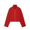 Ropa europea y americana transfronteriza para mujer ZA AliExpress súper ventas popular chaqueta de color liso con cremallera y cuello alto