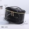 Bolsa Cosmética de Cuero PU Europeo y Americano para Mujer, Bolso de Mano para Almacenamiento de Artículos Pequeños, Bolsa Portátil con Patrón de Mármol a la Moda, Estilo Trendy