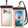 Bolsa de Celular Impermeável Simples de PVC para Motociclistas, Entregadores e Natação, com Capacidade de Tela Sensível ao Toque, Bolsa de Vedação Impermeável para Celular em Mergulho