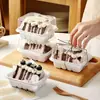 Caja de Empaque para Rollo de Pastel Estilo Japonés con Tapa Alta para Cortar en Porciones, Adecuada para Rollo Suizo Dragón de Ensueño, Repostería de Postre y Pastelería de Durazno