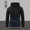 Primavera de 2026 Novo Masculino Transfronteiriço Amazon Casual 3D Bloqueio de Cores Jaqueta com Capuz À Prova de Vento ou Mais Fácil de Combinar À Prova de Vento